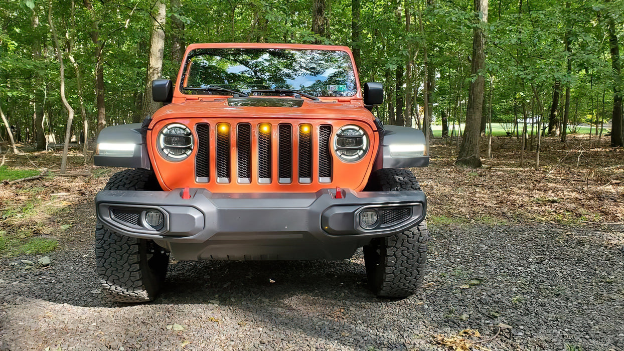 ORACLE Pre-Runner Style LED Grill Kit, Amber, Jeep Wrangler JL (2018-2023), view 5