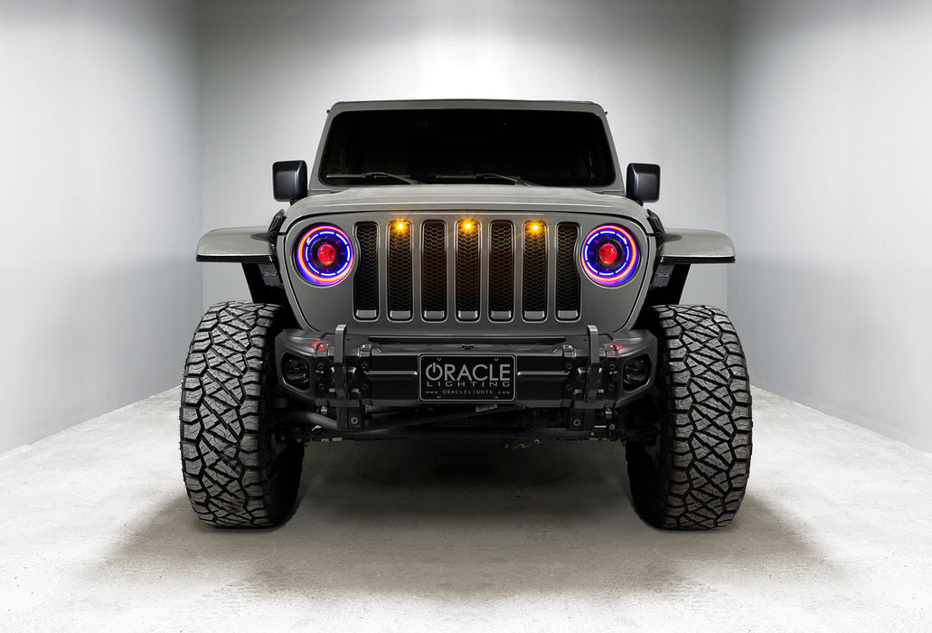 ORACLE Pre-Runner Style LED Grill Kit, Amber, Jeep Wrangler JL (2018-2023), view 7