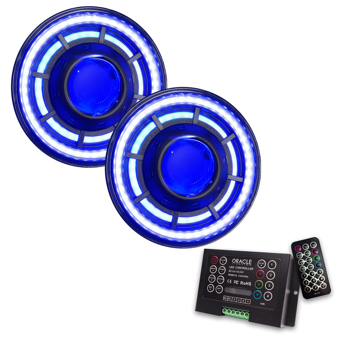 ORACLE Oculus 7" ColorSHIFT Bi-LED Projector Headlights for Wrangler JK