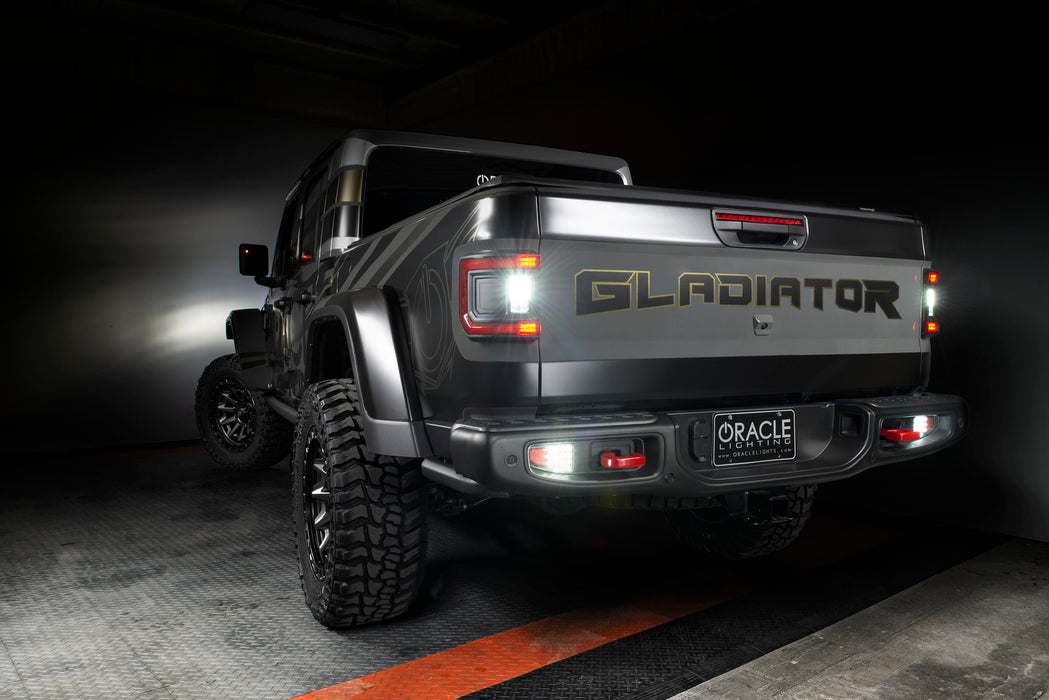 ORACLE Rear Bumper LED Reverse Lights, & Play Harness, 6000K, Jeep Gladiator JT w/Plug, view 5