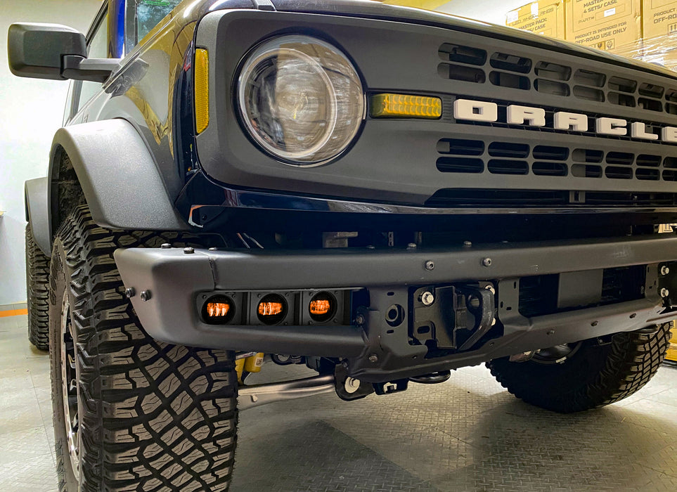 ORACLE LED Fog Light Kit for Steel Bumper, Amber, Ford Bronco Triple (2021-2025), view 3