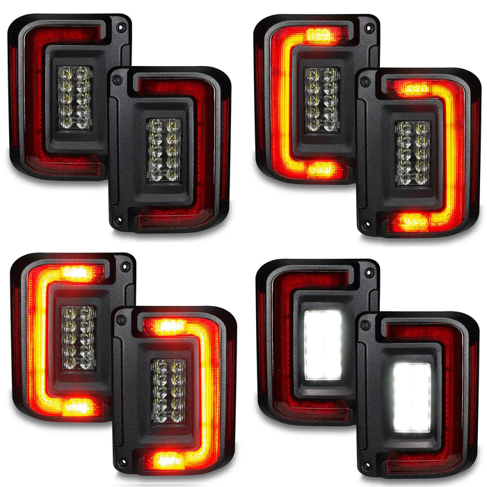 ORACLE Flush Mount LED Tail Lights, Standard Lens, Jeep Wrangler JK, view 2