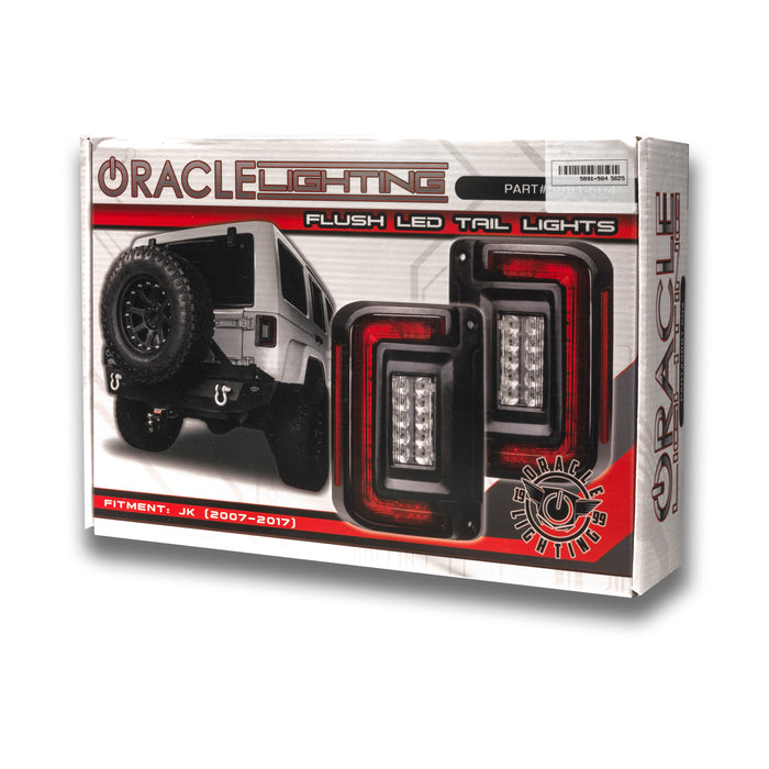 ORACLE Flush Mount LED Tail Lights, Standard Lens, Jeep Wrangler JK, view 6