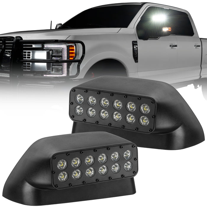 ORACLE LED Off-Road Side Mirror Ditch Lights, 6000K, Ford F-250/350 Superduty (2017-2025)