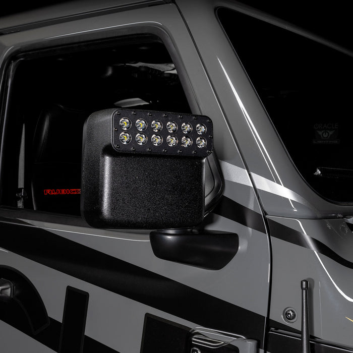 ORACLE Magnetic Light Bar Cover for LED Side Mirrors (Pair), Black, view 3
