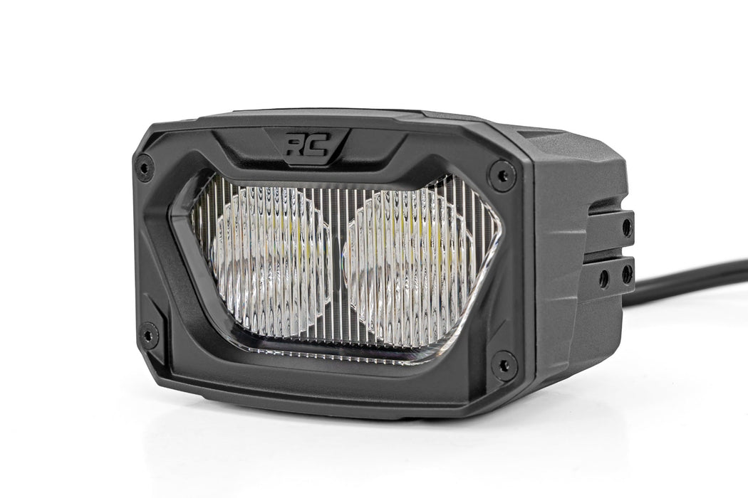 Rough Country 5 Inch Light Pods - White/Amber DRL - Flood - Pair