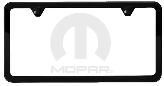 License Plate Frame, Black Stainless Steel, Slimline