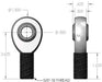 5/8"-18 x 1/2" Heim Joint Dimensions