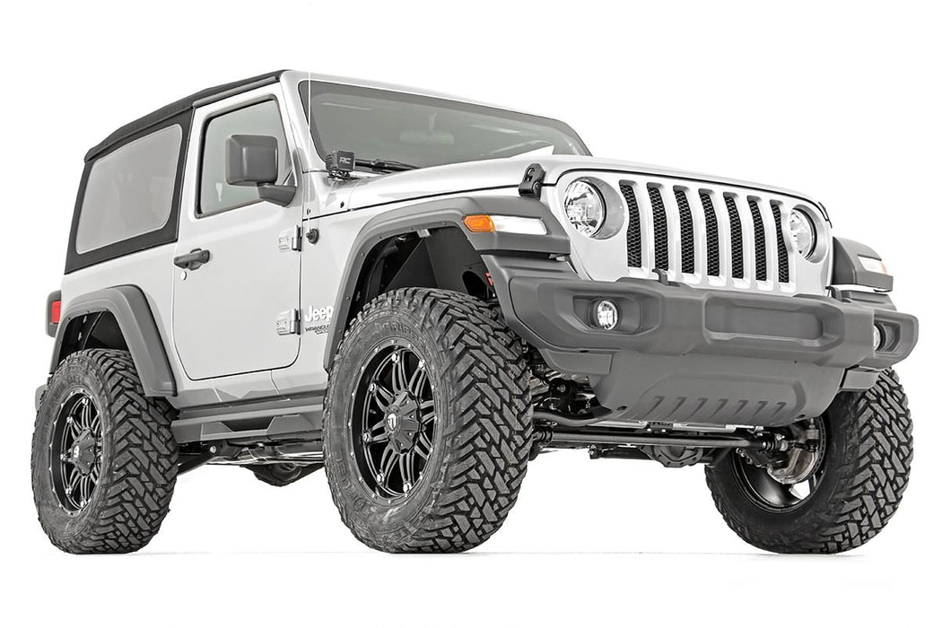 Rough Country 3.5 Inch Lift Kit - Adj Lower - FR D/S | Jeep Wrangler JL 4WD (2018-2023)