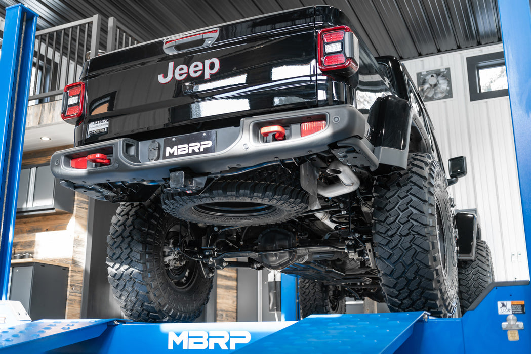 MBRP T409 Stainless Steel 3" Filter Back, Rear Turn Down, GLADIATOR ECODIESEL, view 3