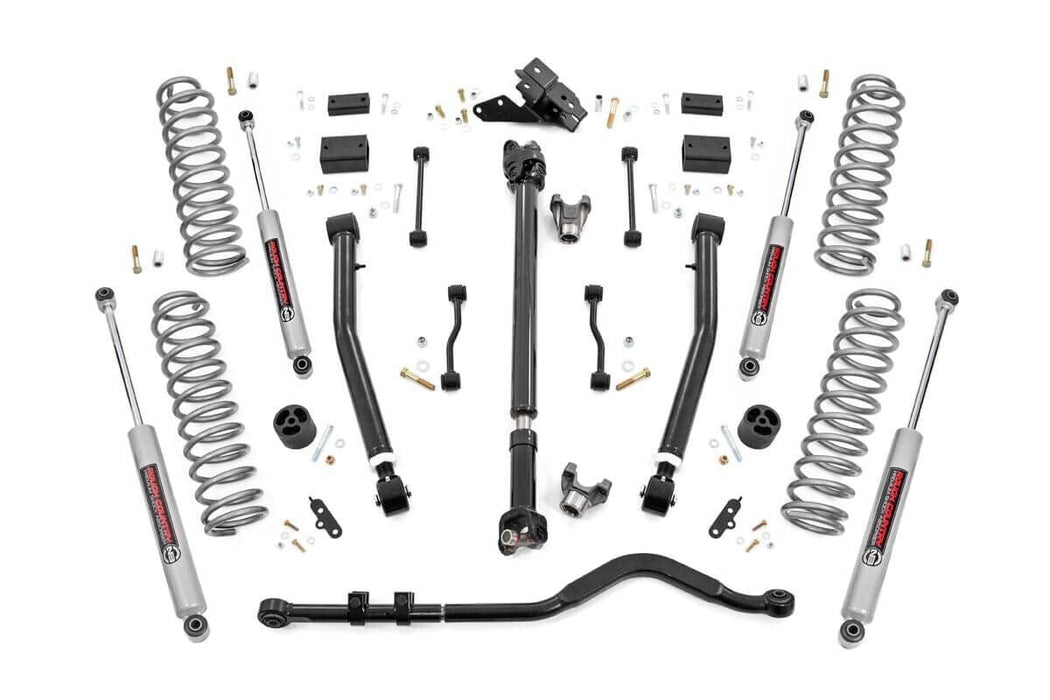 Rough Country 3.5 Inch Lift Kit - Adj Lower - FR D/S | Jeep Wrangler JL 4WD (2018-2023)