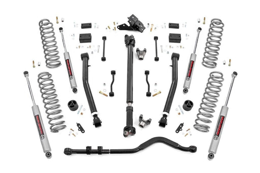 Rough Country 3.5 Inch Lift Kit, Adj Lower, FR D/S, Jeep Wrangler JL 4WD (2018-2023)