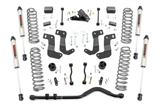 Rough Country 3.5 Inch Lift Kit, C/A Drop, Stage 1, V2, Jeep Wrangler Unlimited (2018-2023)