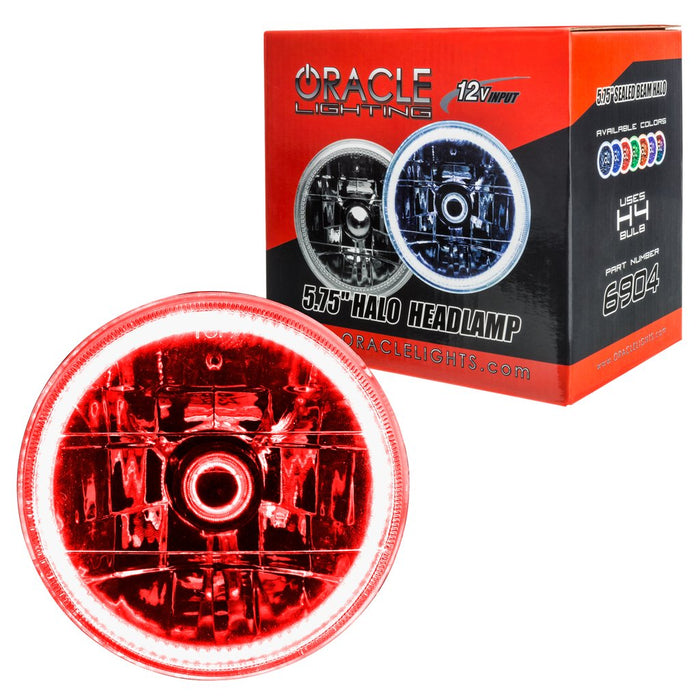 ORACLE Pre-Installed Lights 5.75 IN. Sealed Beam, Red Halo