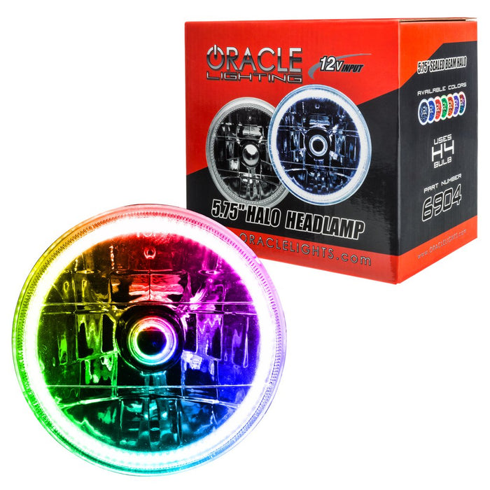 ORACLE Pre-Installed Lights 5.75 IN. Sealed Beam, ColorSHIFT® Halo