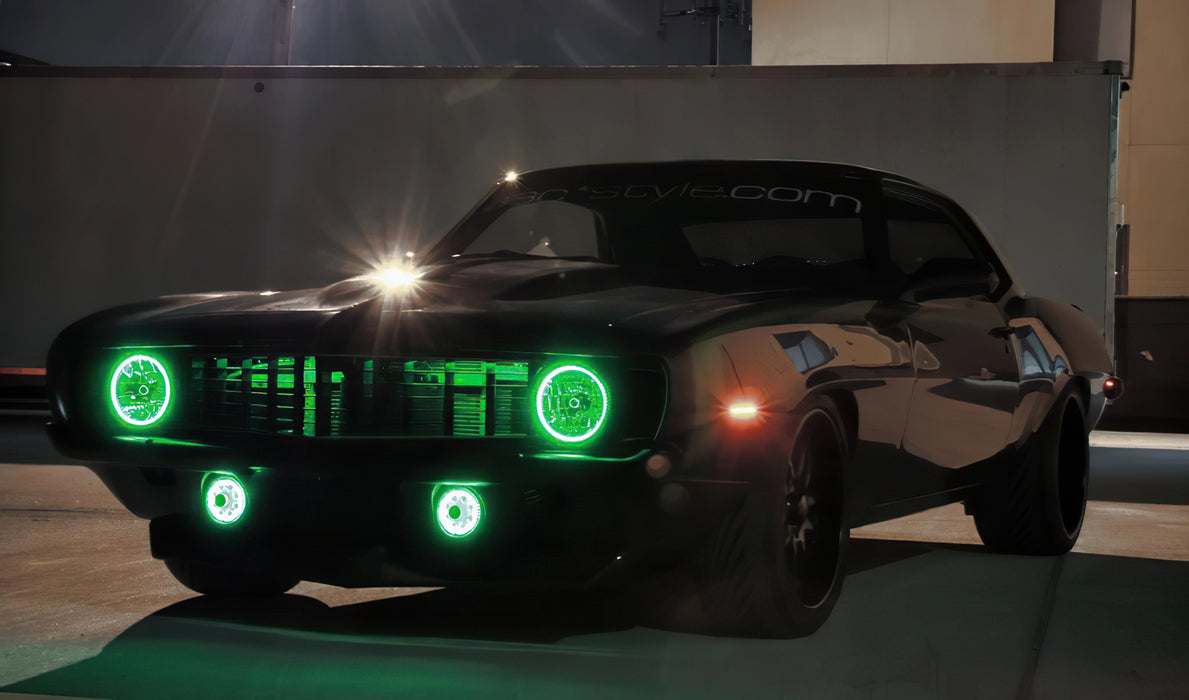 ORACLE Pre-Installed Lights 7 IN. Sealed Beam, Green Halo, view 3