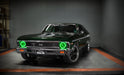 ORACLE Pre-Installed Lights 7 IN. Sealed Beam, Green Halo, view 6