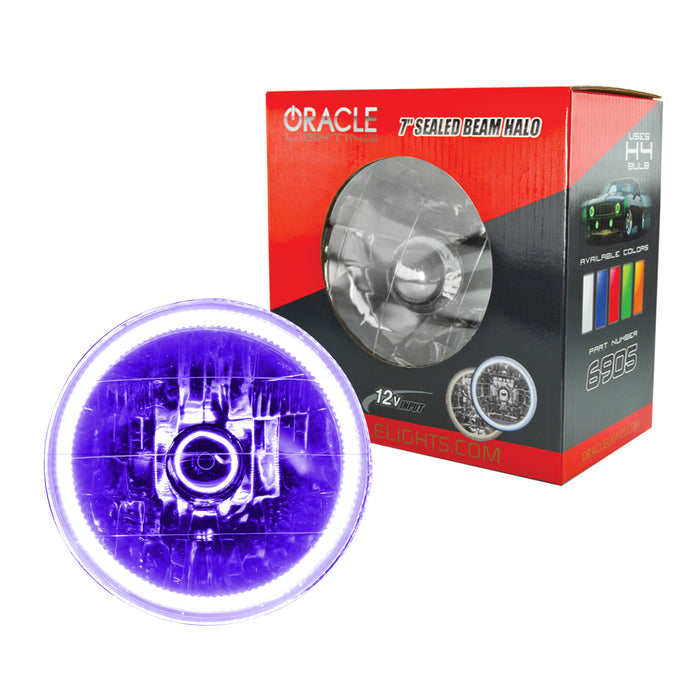 ORACLE Pre-Installed Lights 7 IN. Sealed Beam, UV/Purple Halo