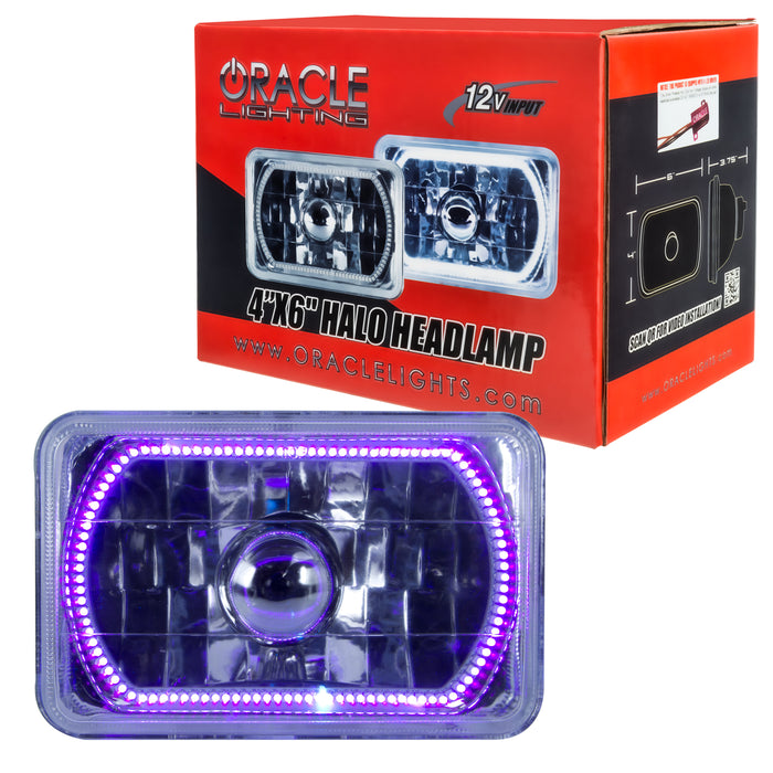 ORACLE Pre-Installed Lights 4x6 IN. Sealed Beam, UV/Purple Halo