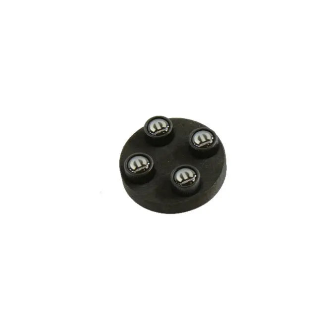 Valve Stem Caps, Set of 4, Black, Silver Mopar Logo