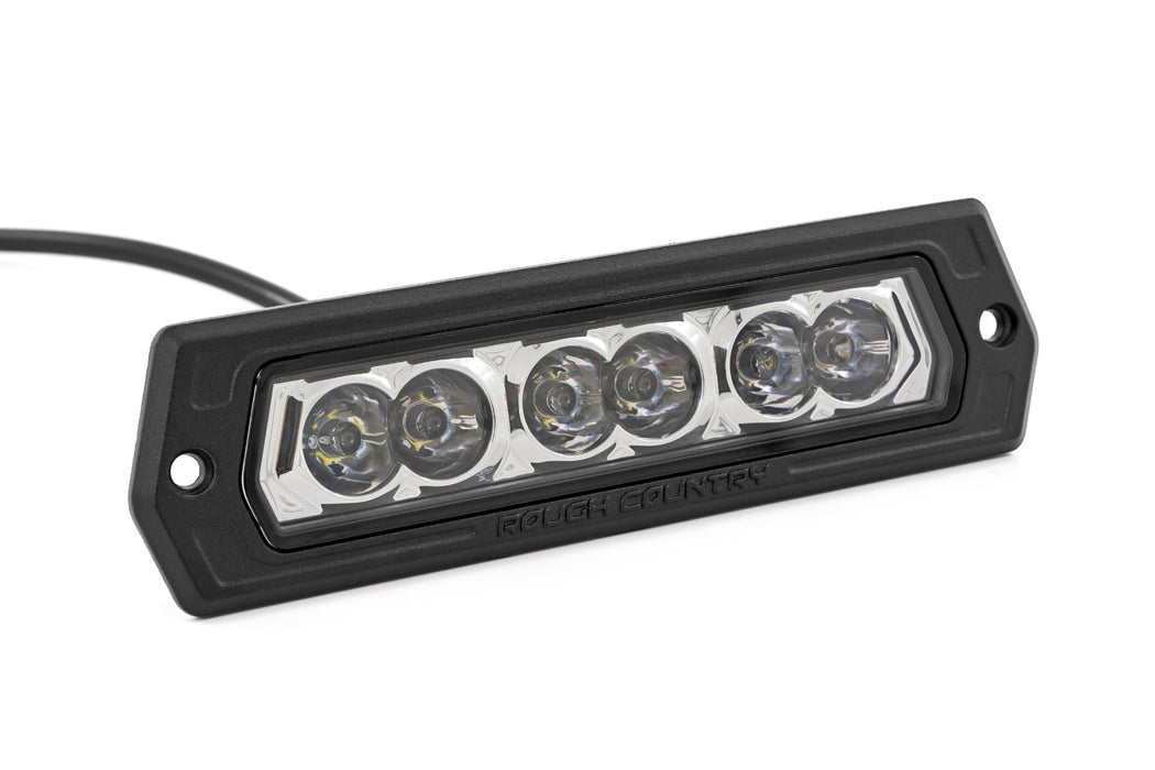 Rough Country 6 Inch Chrome Series LED Lights - Flush Mount - Pair