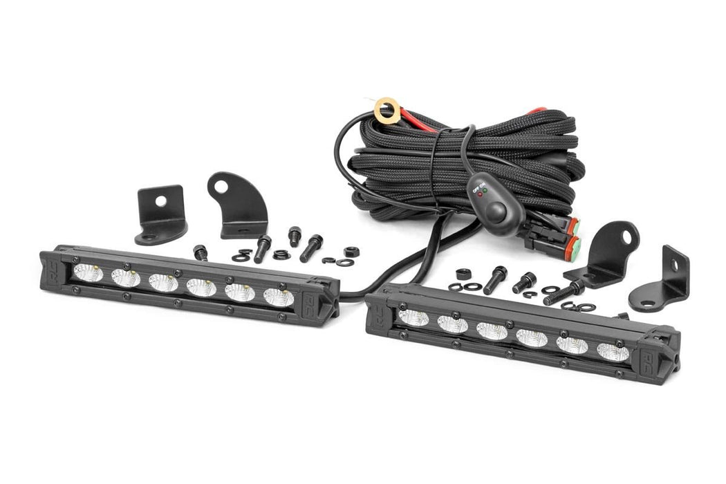 Rough Country 6 Inch Black Series LED Light Bar - Slim Line - Pair