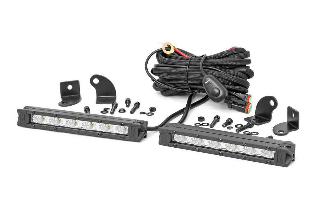 Rough Country 6 Inch Chrome Series LED Light Bar- Slim Line - Pair