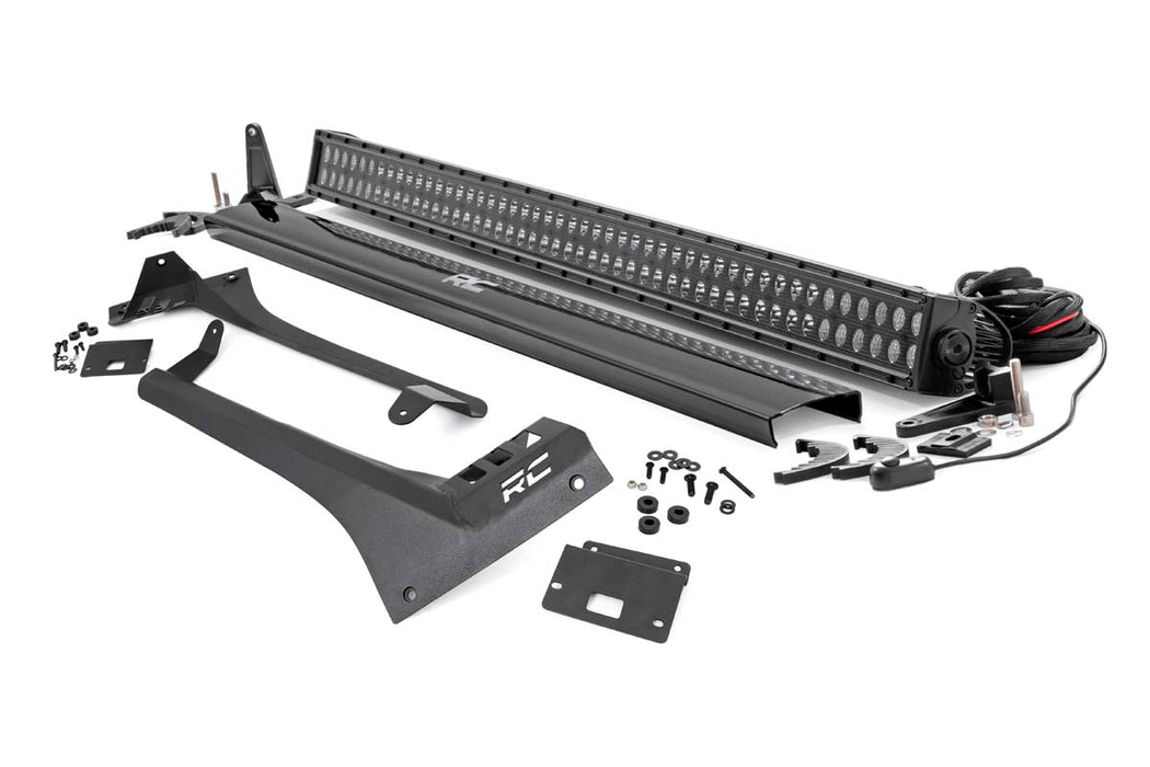LED Light Kit - Windshield Mount - 50 inch BLK Dual Row - Jeep Gladiator JT/Wrangler JL (18-24)