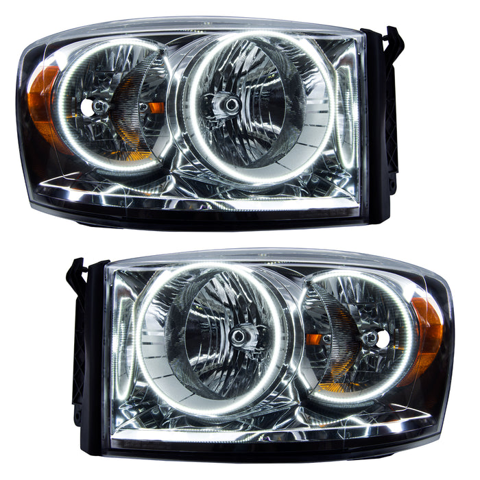 ORACLE 2007-2008 Dodge Ram Pre-Assembled LED Halo Headlights - White
