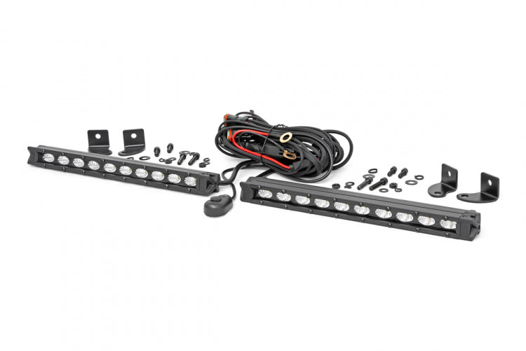 10-Inch Slimline Cree LED Light Bars Pair Black Series Rough Country