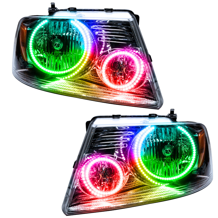 ORACLE 2005-2008 Ford F-150 Pre-Assembled Halo Headlights - ColorSHIFT - with No Controller