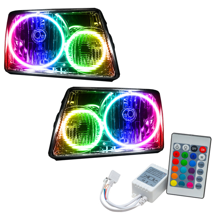 ORACLE 2001-2011 Ford Ranger Pre-Assembled Halo Headlights - ColorSHIFT - with Simple Controller