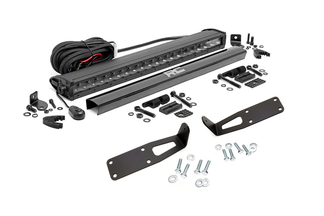 LED Light Kit - Bumper Mount - 20 inch Black Single Row - Ram 2500/3500 (10-18)