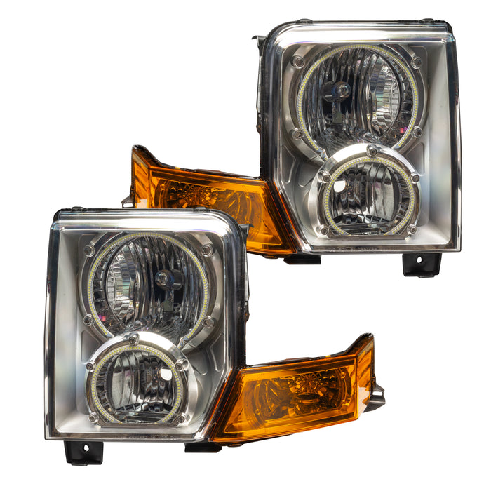 ORACLE 2006-2010 Jeep Commander Pre-Assembled Halo Headlights - ColorSHIFT - with Simple Controller