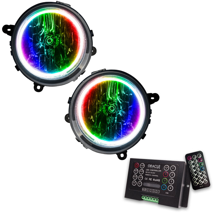 ORACLE 2007-2010 Jeep Compass Pre-Assembled Halo Headlights - ColorSHIFT - with 2.0 Controller