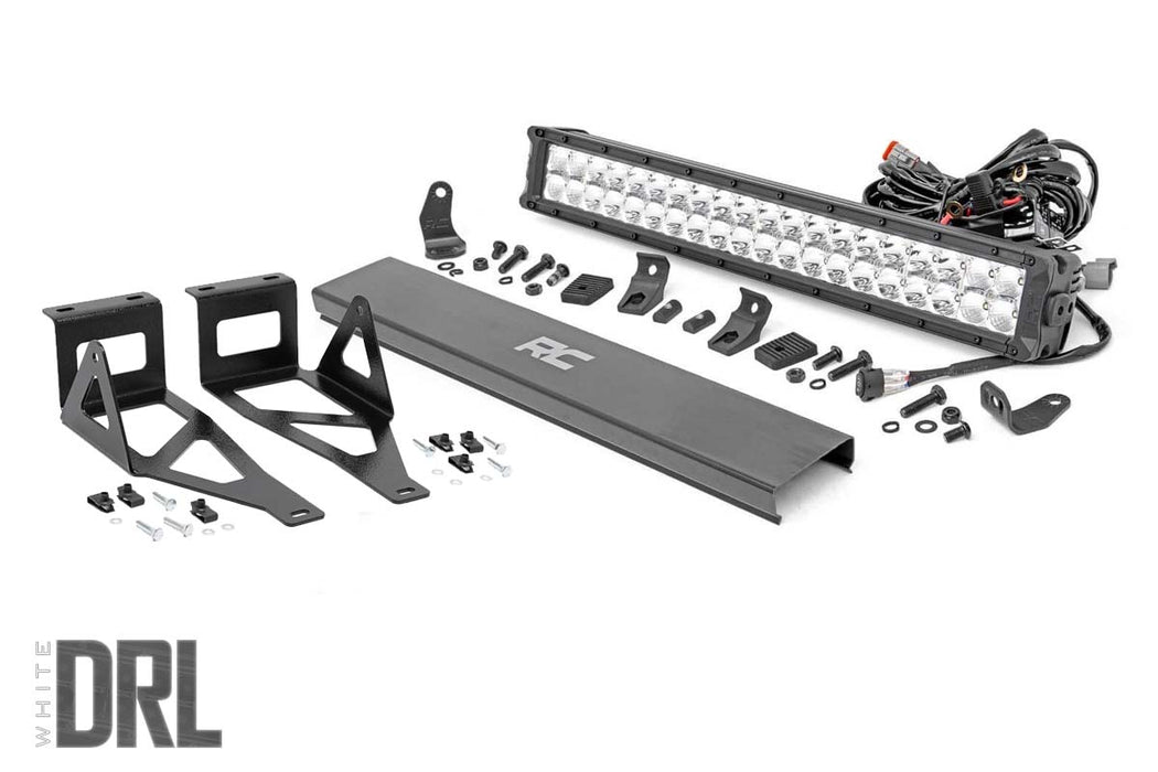 LED Light Kit - Bumper - 20 inch Chrome Dual Row - White DRL - Ford F-250/F-350 Super Duty (05-07)