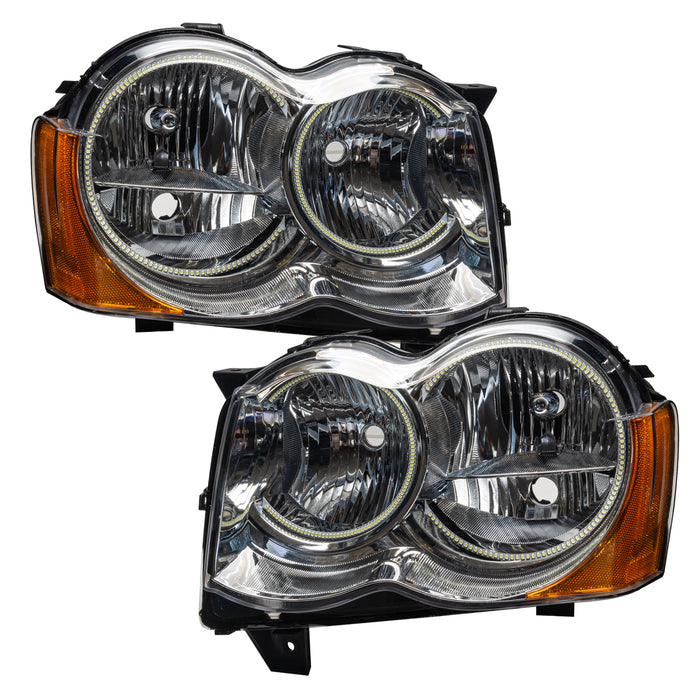 ORACLE 2008-2010 Jeep Grand Cherokee Pre-Assembled Halo Headlights - (Non-HID) - ColorSHIFT - with RF Controller