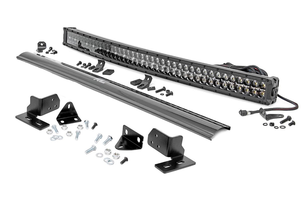 LED Light  - Bumper Mount - 40 inch Black Dual Row - White DRL - Ford F-250 Super Duty (11-16)