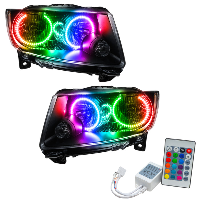 ORACLE 2011-2013 Jeep Grand Cherokee Non-HID Pre-Assembled - (Chrome) - ColorSHIFT - with Simple Controller