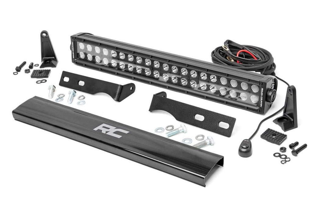 LED Light Kit - Bumper Mount - 20 inch Black Dual Row - Jeep Grand Cherokee WK2 (11-20)