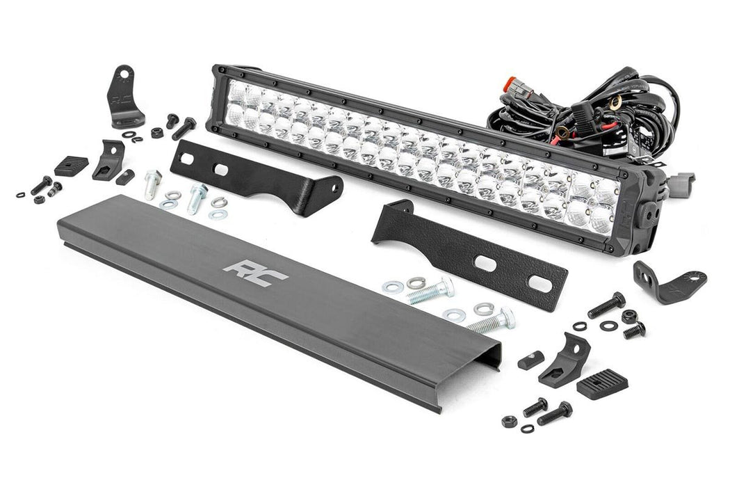 LED Light Kit - Bumper Mount - 20 inch Chrome Dual Row - White DRL - Jeep Grand Cherokee WK2 (11-20)