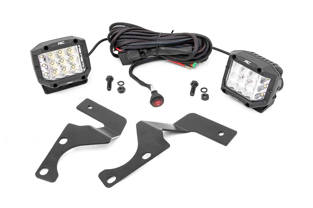 LED Light Kit - Ditch Mount - 3 inch Chrome Wide Angle Pair