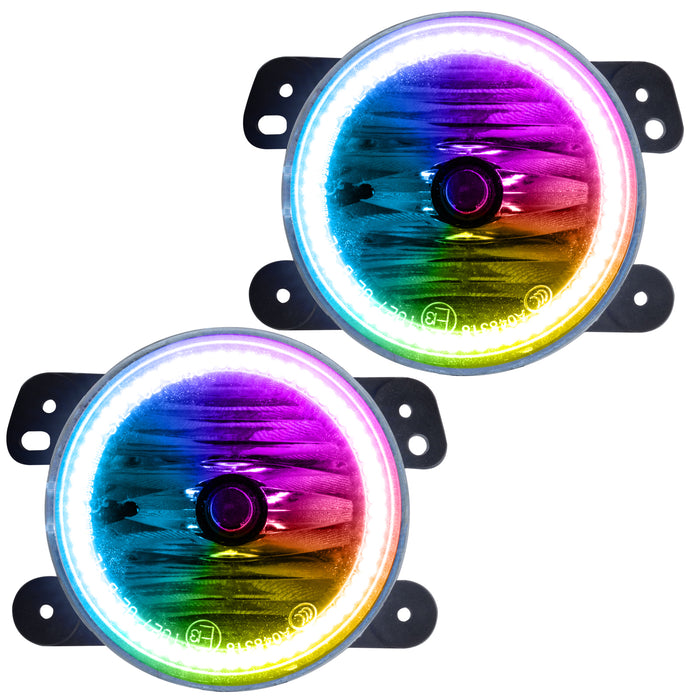 ORACLE 2007-2009 Jeep Wrangler JK Pre-Assembled Halo Fog Lights - ColorSHIFT - Dyn