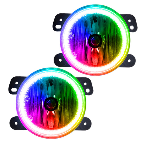 ORACLE Pre-Assembled LED Halo Fog Lights, ColorSHIFT, Jeep Wrangler JK (2007-2009)