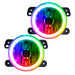ORACLE Pre-Assembled LED Halo Fog Lights, ColorSHIFT, Jeep Wrangler JK (2007-2009)