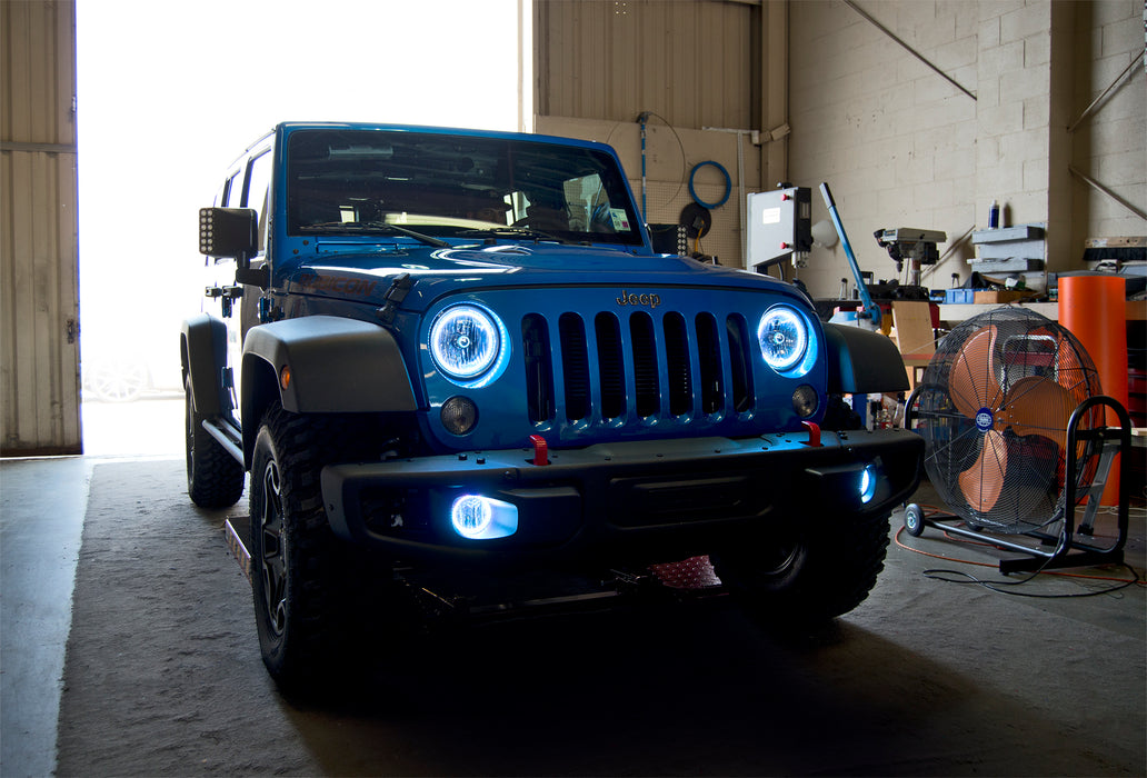 ORACLE Pre-Assembled LED Halo Fog Lights, ColorSHIFT, Jeep Wrangler JK (2007-2009), view 8