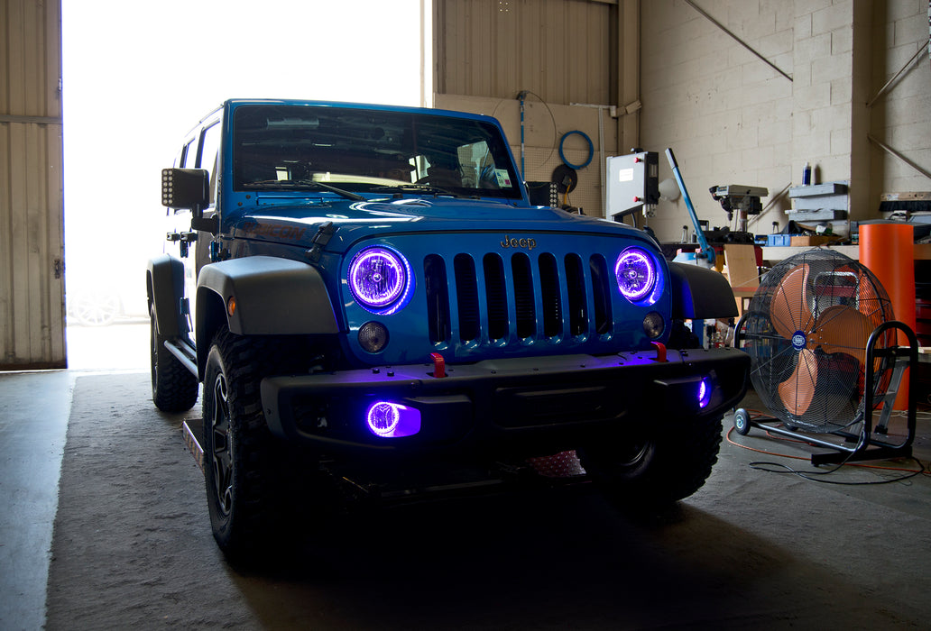 ORACLE Pre-Assembled LED Halo Fog Lights, ColorSHIFT, Jeep Wrangler JK (2007-2009), view 4