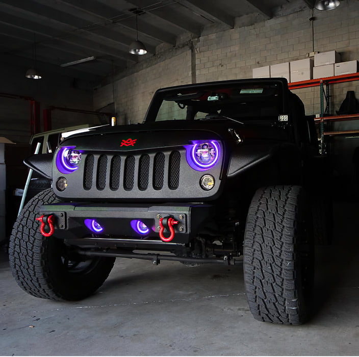 ORACLE Pre-Assembled LED Halo Fog Lights, ColorSHIFT, Jeep Wrangler JK (2007-2009), view 5