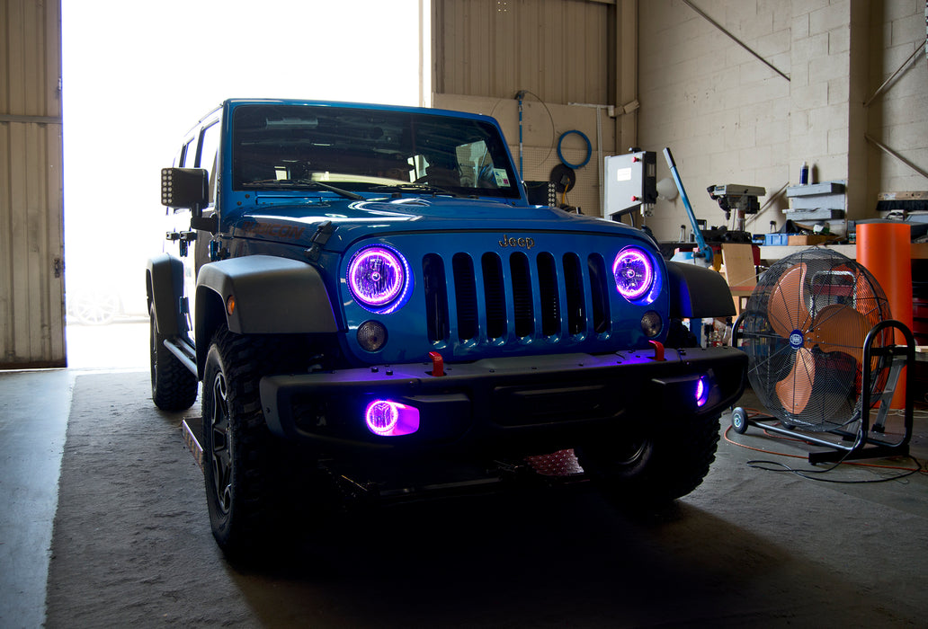 ORACLE Pre-Assembled LED Halo Fog Lights, ColorSHIFT, Jeep Wrangler JK (2007-2009), view 7