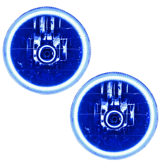 ORACLE 1997-2006 Jeep Wrangler TJ Pre-Assembled LED Halo Headlights - Blue